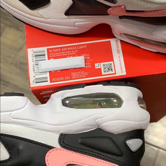 W NIKE AIR MAX2 LIGHT white/bleached coral-black - Picture 15 of 16